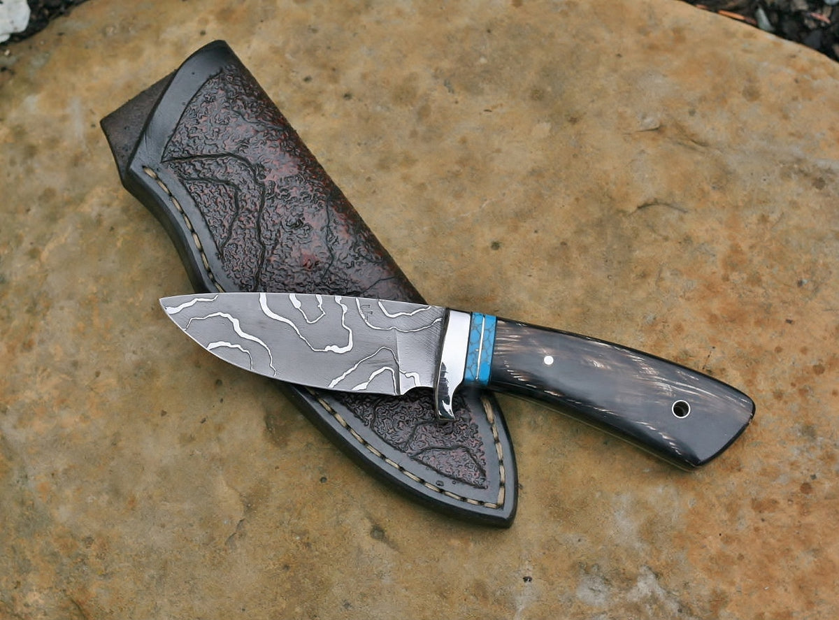 Best Skinner Knife 10.5 Prestigious Handmade D2 Steel Skinny Knife Camel  Bone Full Tang Knife USA Handmade Fixed Blade Knife 