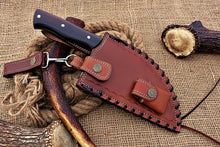 Load image into Gallery viewer, Custom Handmade Damascus Steel Beautiful Clever Knife with Amazing Rose Wood Handle