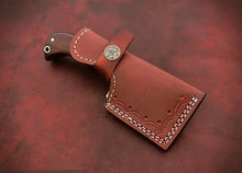 Load image into Gallery viewer, Custom Handmade Damascus Steel Beautiful Mini Chopper Knife with Stunning Rose Wood Handle