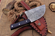 Load image into Gallery viewer, Custom Handmade Damascus Steel Beautiful Clever Knife with Amazing Colored Wood Handle