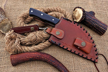 Load image into Gallery viewer, Custom Handmade Damascus Steel Beautiful Clever Knife with Amazing Colored Wood Handle