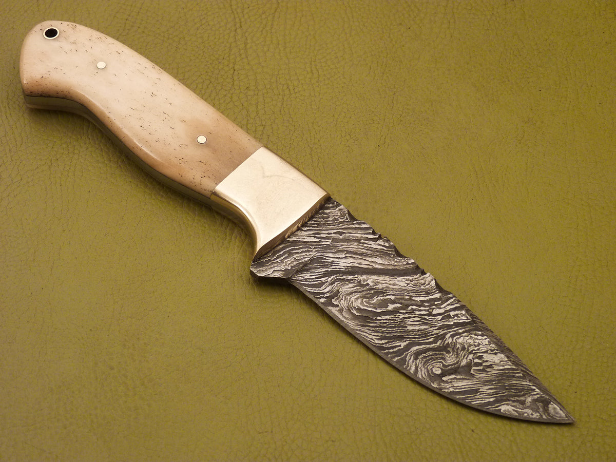 Buy Camel Bone Handle Damascus Knife