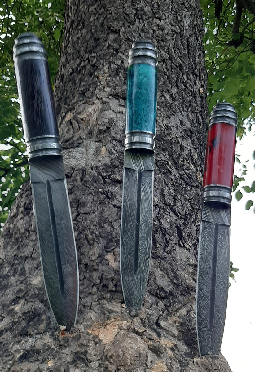 Custom Handmade D2 Steel Fancy Guard Beautiful Hunting Knife Black Pak –  USKnife4u