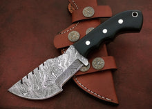 Load image into Gallery viewer, Custom Handmade Damascus Steel Amazing Tracker with Bull Horn Handle