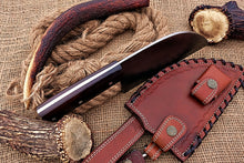 Load image into Gallery viewer, Custom Handmade Damascus Steel Beautiful Clever Knife with Amazing Rose Wood Handle