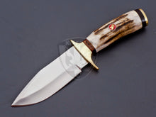 Load image into Gallery viewer, Custom Made Beautiful Hunting Knife with Stag/Antler on Handle