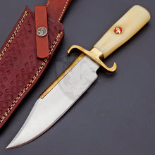 Load image into Gallery viewer, D2 Steel Hunting Bowie knife with Beautiful Camel Bone on Handle
