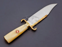 Load image into Gallery viewer, D2 Steel Hunting Bowie knife with Beautiful Camel Bone on Handle