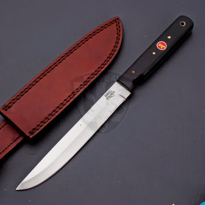 Handmade D2 Steel Fillet Knife with Black Micarta on Handle