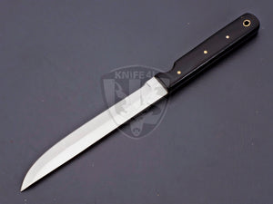 Handmade D2 Steel Fillet Knife with Black Micarta on Handle