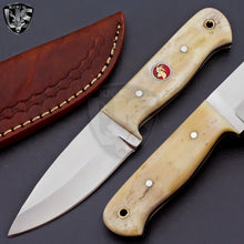 Load image into Gallery viewer, Beautiful Hand Made D2 Steel Skinner Knife with Natural Camel Bone Handle