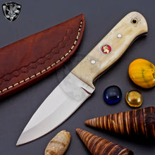 Load image into Gallery viewer, Beautiful Hand Made D2 Steel Skinner Knife with Natural Camel Bone Handle