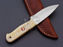 Load image into Gallery viewer, Beautiful Hand Made D2 Steel Skinner Knife with Natural Camel Bone Handle