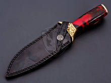 Load image into Gallery viewer, Custom Handmade D2 Steel Hunting Fancy Bowie Knife with Beautiful Resign on Handle