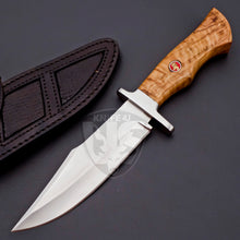 Load image into Gallery viewer, Beautiful Handmade D2 Steel Hunting Bowie Knife with Cherry Wood Handle