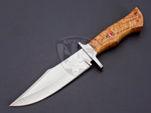 Load image into Gallery viewer, Beautiful Handmade D2 Steel Hunting Bowie Knife with Cherry Wood Handle