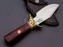 Load image into Gallery viewer, Custom Hand Made D2 Steel Hunting Knife with Fancy Flower Guard