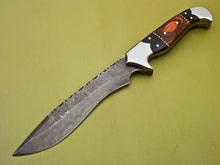 Load image into Gallery viewer, Custom Handmade Damascus Steel Bowie Knife