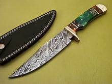 Load image into Gallery viewer, Custom Handmade Damascus Steel Bowie Knife