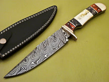 Load image into Gallery viewer, Custom Handmade Damascus Steel Bowie Knife