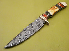 Load image into Gallery viewer, Custom Handmade Damascus Steel Bowie Knife