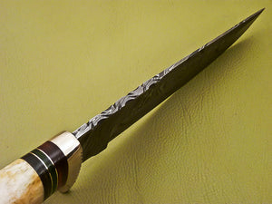 Custom Handmade Damascus Steel Hunting Knife with Ca