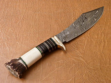 Load image into Gallery viewer, Custom Handmade Damascus Steel Bowie Knife