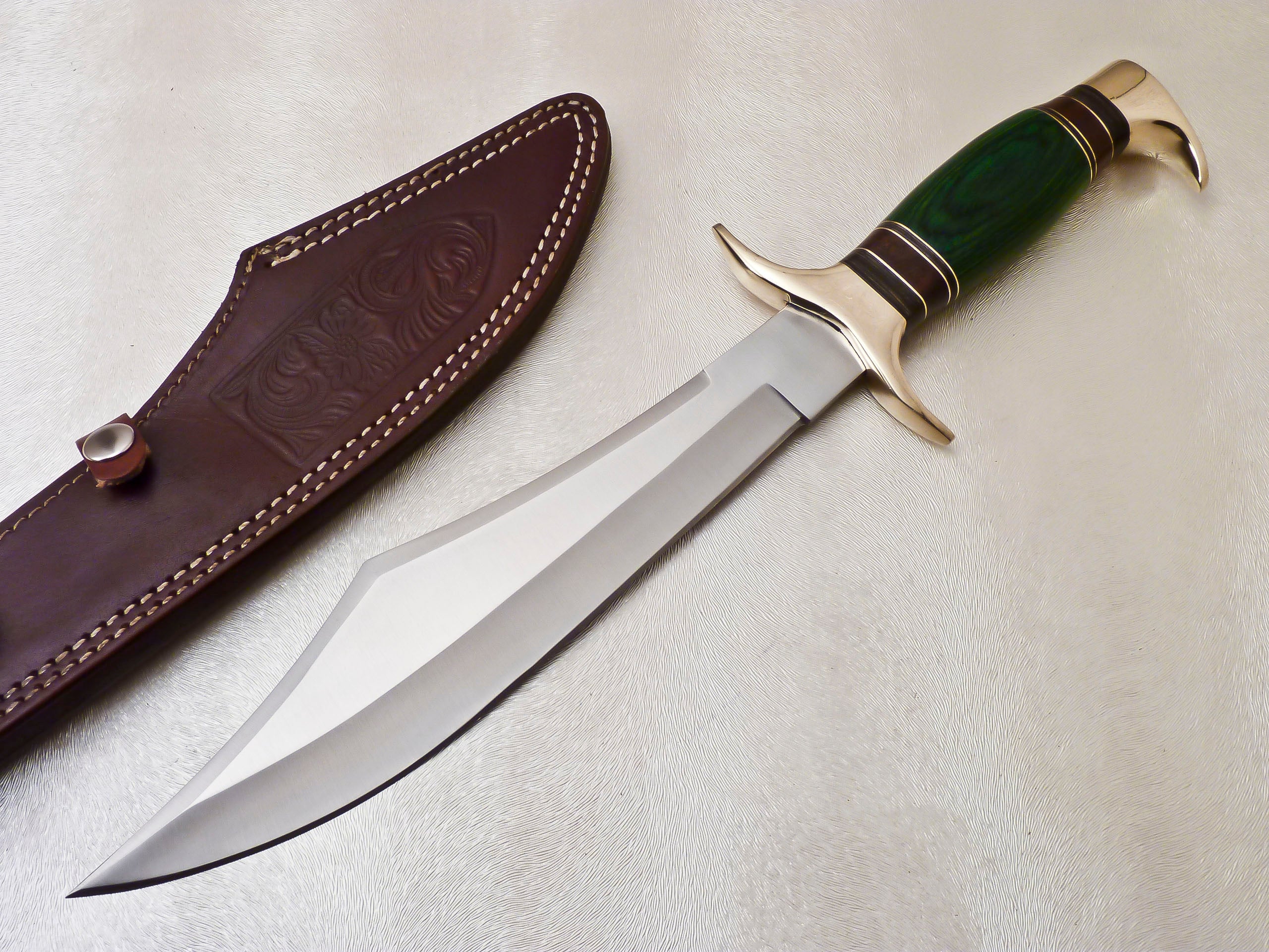 Custom Handmade D2 Steel Hunting Fancy Bowie Knife with Beautiful Resi –  USKnife4u