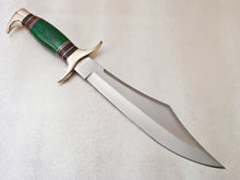 Load image into Gallery viewer, Custom Handmade D2 Stainless Steel Hunting Bowie Knife With Colored WOod Handle