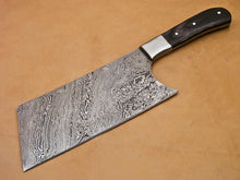 Load image into Gallery viewer, Custom Handmade Damascus Steel Hunting Cleaver with Wood Handle