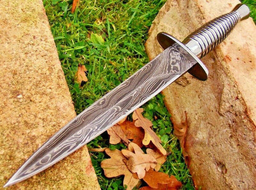 Custom Hand Made Damascus Steel Beautiful Dagger Knife with Damascus Handle