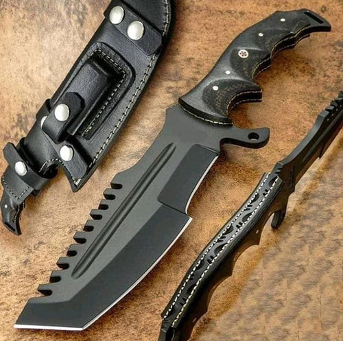 Custom Handmade D2 Steel Beautiful black Powder Tracking knife