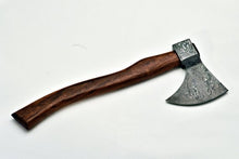 Load image into Gallery viewer, Custom Hand Made Damascus Steel Beautiful Axe with Rose WOod Handle