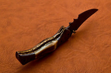 Load image into Gallery viewer, Custom Hand Made Damascus Steel  hunting Pocket Knife with Stag Horn Handle