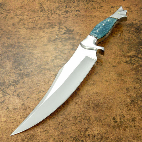 Custom Handmade D2 Steel Fish Style Amazing Hunting Bowie Knife