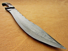 Load image into Gallery viewer, Custom Hand Made Damascus Steel Beautiful Bowie Knife