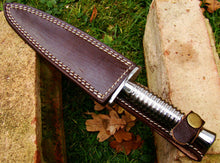 Load image into Gallery viewer, Custom Hand Made Damascus Steel Beautiful Dagger Knife with Damascus Handle