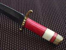 Load image into Gallery viewer, Custom Hand Made Damascus Steel Beautiful Dagger Knife with Wood &amp; Bone Handle