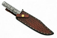 Load image into Gallery viewer, Custom Handmade Damascus Steel Bowie Knife with Damascus Steel Handle