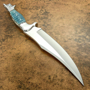 Custom Handmade D2 Steel Fish Style Amazing Hunting Bowie Knife