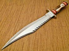 Load image into Gallery viewer, Custom Hand Made D2 Steel Hunting Bowie Knife with Stag Horn Handle