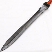 Load image into Gallery viewer, Custom Handmade Damascus Steel Beautiful Gladious Sword